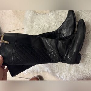 Guess Black Quilted Over the Knee Boots